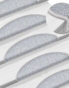 vidaXL Стълби подложки 15 бр. 56 x 17 x 3 cm Non-Slip Светлосиво