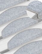 vidaXL Стълби подложки 15 бр. 65 x 24 x 4 cm Светлосиво