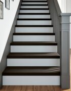 vidaXL Стълбищни стъпала 2 бр кафяво-черни 70x30x2 см дъб масив
