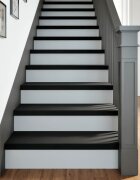 vidaXL Стълбищни стъпала 20 бр кафяво-черни 80x25x2 см дъб масив