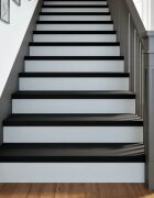 vidaXL Стълбищни стъпала 4 бр кафяво-черни 100x25x2 см дъб масив