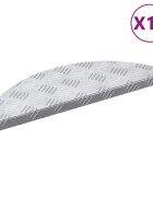 vidaXL Стъпало 10 бр. 60 x 18 x 25 см Сребрист Алуминий Полумесец