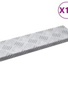vidaXL Стъпало 15 бр. 60 x 18 x 25 см Сребрист Алуминий Правоъгълна
