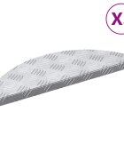 vidaXL Стъпало 5 бр. 60 x 18 x 25 см Сребрист Алуминий Полумесец