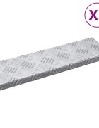 vidaXL Стъпало 5 бр. 60 x 18 x 25 см Сребрист Алуминий Правоъгълна