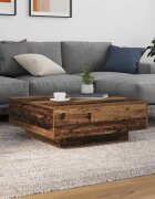 vidaXL Стара дървесина и синьо 80 x 80 x 31 cm Инженерна дървесина