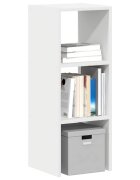 vidaXL Стелаж за книги с възможност за подреждане в бяло 30x30x80 cm