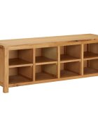 vidaXL Стелаж за обувки 114x37x45 см дъбово дърво масив