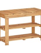 vidaXL Стелаж за обувки 70x32x46 см акациево дърво масив