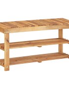 vidaXL Стелаж за обувки 90x32x46 см акациево дърво масив