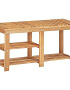 vidaXL Стелаж за обувки 90x32x46 см акациево дърво масив