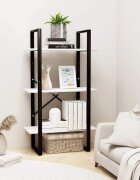 vidaXL Стелаж за съхранение бял 60x30x105 см бор масив