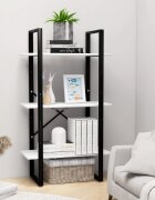 vidaXL Стелаж за съхранение бял 60x30x105 см инженерно дърво