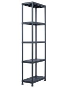vidaXL Стелаж за съхранение черен 125 кг 60x30x180 см пластмаса