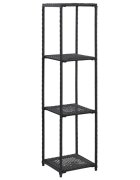 vidaXL Стелаж за съхранение черен 30x30x120 см полиратан