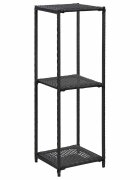 vidaXL Стелаж за съхранение черен 30x30x90 см полиратан