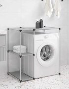 vidaXL Стелаж за съхранение над пералня сив 87x55x905 см желязо
