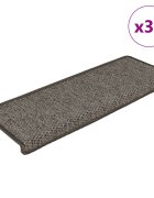 vidaXL Стелки за стълби вид сизал 30 бр 65x21x4 см сиво и бежово