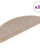 vidaXL Стелки за стълби вид сизал 30 бр 65x21x4 см светлобежови