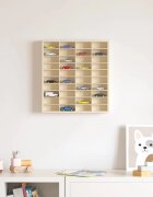 vidaXL Стена дисплей кутия Монтиране на стена Бежово 40 x 45 x 43 см