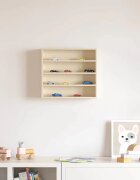 vidaXL Стена дисплей кутия Монтиране на стена Бежово 40 x 85 x 37 см