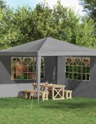 vidaXL Стена на палатка за парти 2 бр. 300 x 195 см Светлосиво