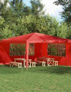 vidaXL Стена на палатка за парти 2 бр. 400 x 195 см Червено
