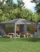 vidaXL Стена на палатка за парти 2 бр. 400 x 195 см Светлосиво