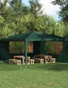 vidaXL Стена на палатка за парти 2 бр. 400 x 195 см Зелено