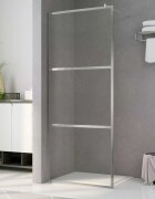 vidaXL Стена за душ с прозрачно ESG стъкло 115x195 см