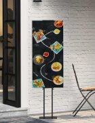 vidaXL Стендове за търговски прояви 2 бр. Черно 30 x 235 x 210 см