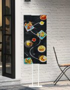 vidaXL Стендове за търговски прояви Бяло 30 x 235 x 210 см Стомана