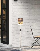 vidaXL Стендове за търговски прояви Сребрист 25 x 25 x 125 см Алуминий