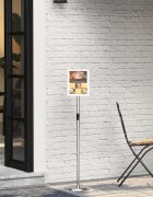 vidaXL Стендове за търговски прояви Сребрист 25 x 25 x 125 см Алуминий