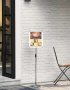 vidaXL Стендове за търговски прояви Сребрист 30 x 25 x 128 см Алуминий