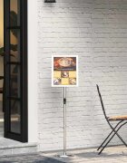 vidaXL Стендове за търговски прояви Сребрист 30 x 25 x 128 см Алуминий