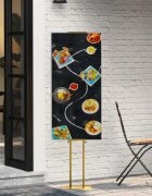 vidaXL Стендове за търговски прояви Златист 30 x 235 x 210 см Стомана