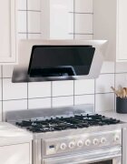 vidaXL Стенен абсорбатор 90 см инокс и закалено стъкло сребрист