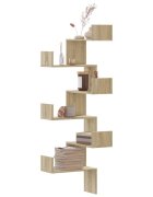 vidaXL Стенен ъглов рафт дъб сонома 45x45x147 см инженерно дърво