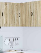 vidaXL Стенен ъглов шкаф PORTO Сонома дъб 57 x 57 x 80 см