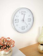 vidaXL Стенен часовник 30 см сребрист