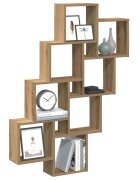 vidaXL Стенен кубичен рафт дъб артизан 90x15x1195см