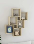 vidaXL Стенен кубичен рафт дъб сонома 78x15x93 см инженерно дърво