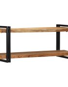 vidaXL Стенен рафт 110x33x45 cm Масивна дървесина Акация