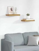 vidaXL Стенен рафт 2 бр. Бежово 40 x 235 x 38 см Инженерна дървесина