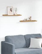 vidaXL Стенен рафт 2 бр. Бежово 60 x 9 x 3 cm Инженерна дървесина