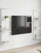 vidaXL Стенен рафт 2 бр. Бяло 25 x 15 x 100 см Инженерна дървесина