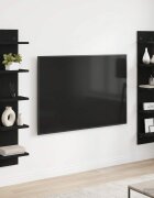 vidaXL Стенен рафт 2 бр. Черен дъб 22 x 15 x 100 см