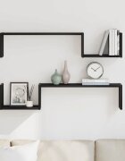 vidaXL Стенен рафт 2 бр. Черния дъб 100 x 15 x 20 см