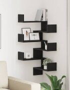vidaXL Стенен рафт 2 бр. Черния дъб 40 x 40 x 495 см